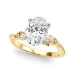Round Nature Inspired Lab Grown Diamond Engagement Ring - VS1 D/E/F | 14K & 18K Gold | 18K Rose Gold | Round Lab Diamond | Picasso Gold & Diamond Chicago