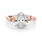 Round Nature Inspired Lab Grown Diamond Engagement Ring - VS1 D/E/F | 14K & 18K Gold | Lab Grown Diamond Engagement Ring | Picasso Gold & Diamond | Chicago