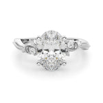 Round Nature Inspired Lab Grown Diamond Engagement Ring - VS1 D/E/F | 14K & 18K Gold | Lab Grown Diamond Engagement Ring | Picasso Gold & Diamond | Chicago