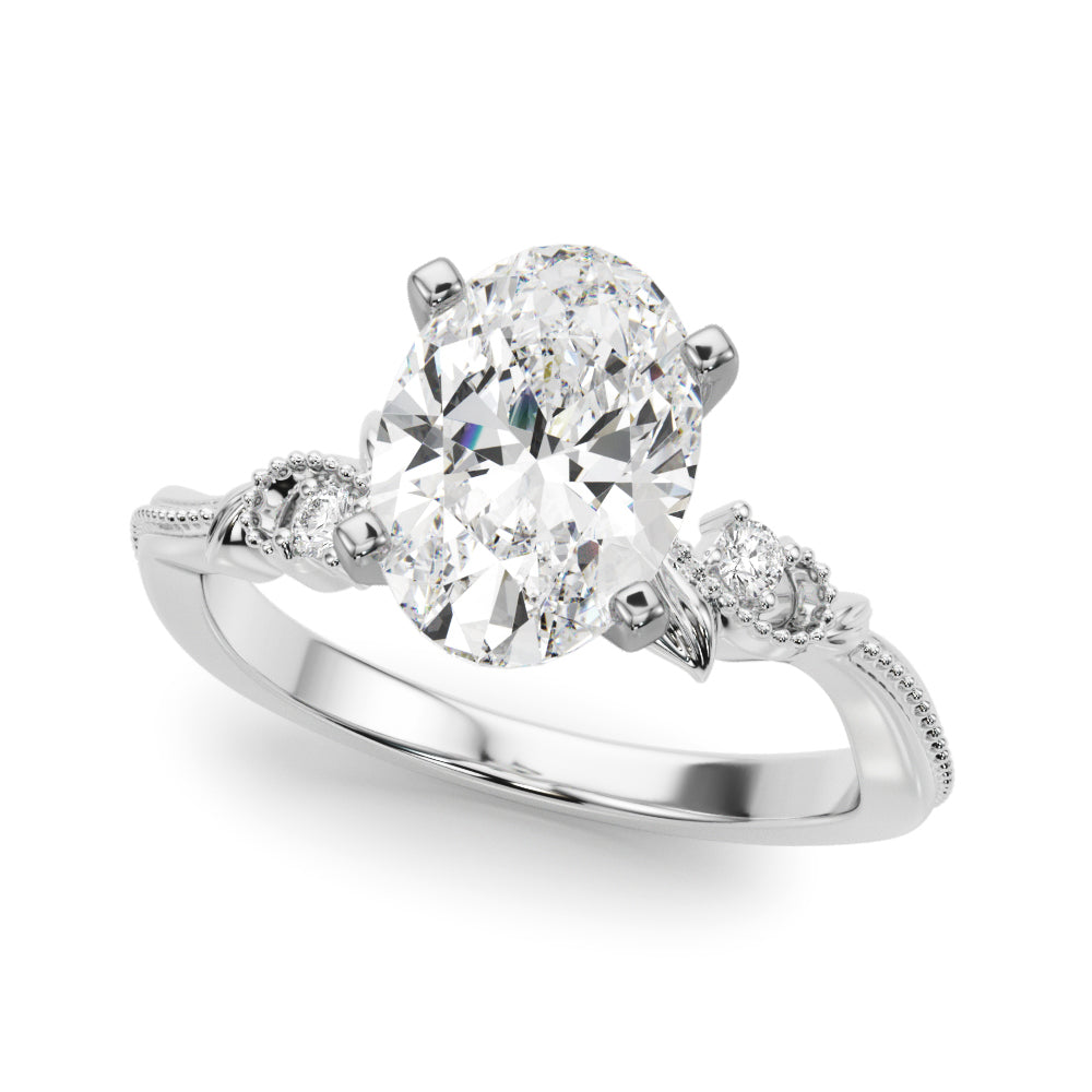 Round Nature Inspired Lab Grown Diamond Engagement Ring - VS1 D/E/F | 14K & 18K Gold | Lab Grown Diamond Engagement Ring | Picasso Gold & Diamond | Chicago