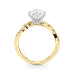 Round Nature Inspired Lab Grown Diamond Engagement Ring - VS1 D/E/F | 14K & 18K Gold | 18K White Gold | Round Lab Diamond | Picasso Gold & Diamond Chicago