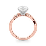 Round Nature Inspired Lab Grown Diamond Engagement Ring - VS1 D/E/F | 14K & 18K Gold | 18K Yellow Gold | Round Lab Diamond | Picasso Gold & Diamond Chicago