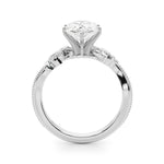 Round Nature Inspired Lab Grown Diamond Engagement Ring - VS1 D/E/F | 14K & 18K Gold | 18K Yellow Gold | Round Lab Diamond | Picasso Gold & Diamond Chicago