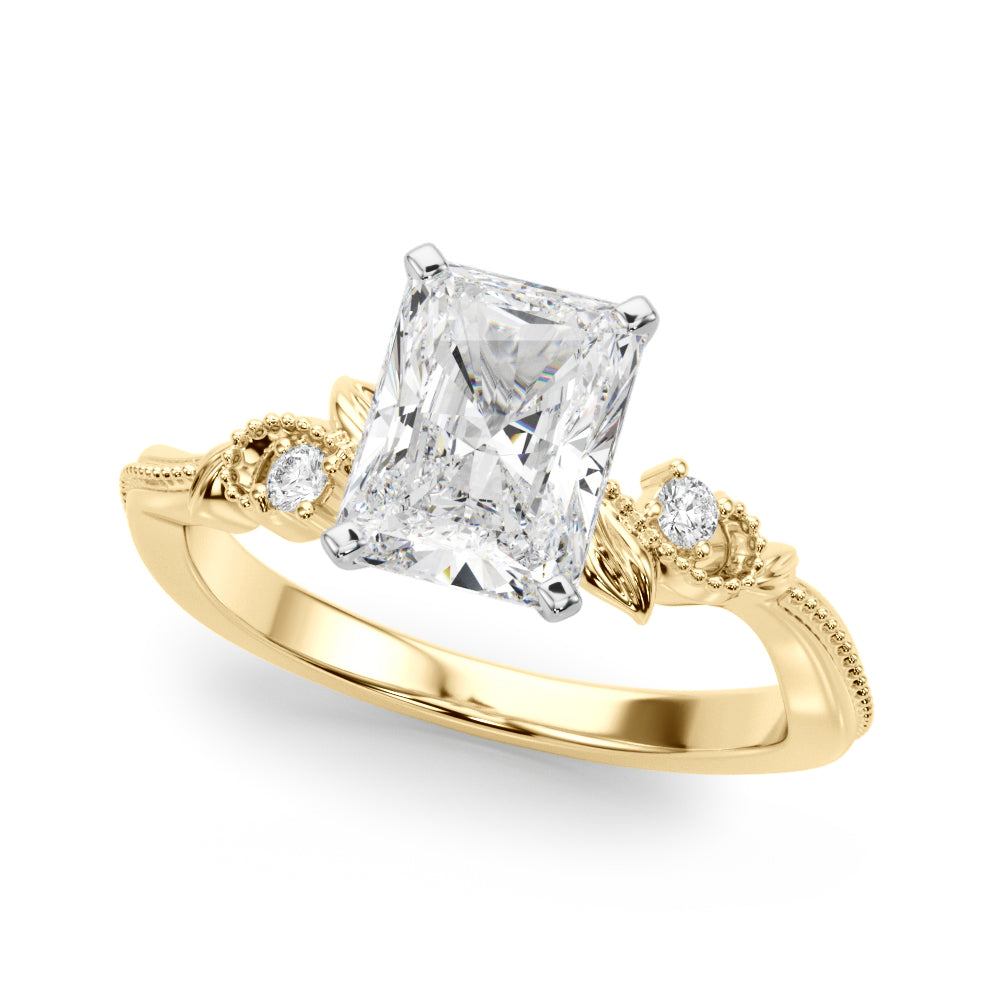 Round Nature Inspired Lab Grown Diamond Engagement Ring - VS1 D/E/F | 14K & 18K Gold | Lab Grown Diamond Engagement Ring | Picasso Gold & Diamond | Chicago