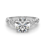 Round Nature Inspired Lab Grown Diamond Engagement Ring - VS1 D/E/F | 14K & 18K Gold | 14K Rose Gold | Round Lab Diamond | Picasso Gold & Diamond Chicago