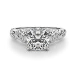 Round Nature Inspired Lab Grown Diamond Engagement Ring - VS1 D/E/F | 14K & 18K Gold | 18K Yellow Gold | Round Lab Diamond | Picasso Gold & Diamond Chicago