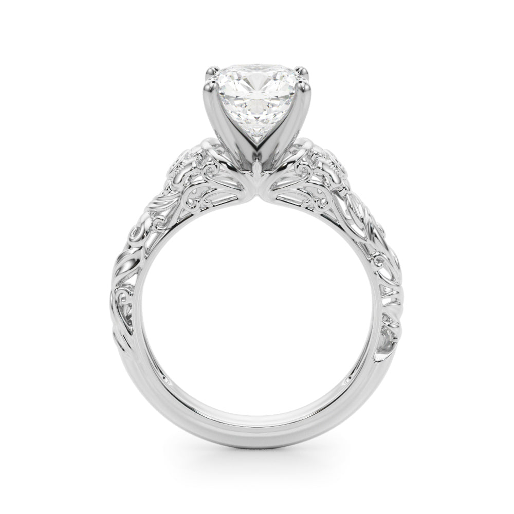 Round Nature Inspired Lab Grown Diamond Engagement Ring - VS1 D/E/F | 14K & 18K Gold | Lab Grown Diamond Engagement Ring | Picasso Gold & Diamond | Chicago