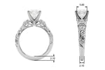 Round Nature Inspired Lab Grown Diamond Engagement Ring - VS1 D/E/F | 14K & 18K Gold | Lab Grown Diamond Engagement Ring | Picasso Gold & Diamond | Chicago
