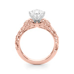 Round Nature Inspired Lab Grown Diamond Engagement Ring - VS1 D/E/F | 14K & 18K Gold | 18K Yellow Gold | Round Lab Diamond | Picasso Gold & Diamond Chicago