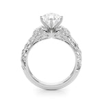Round Nature Inspired Lab Grown Diamond Engagement Ring - VS1 D/E/F | 14K & 18K Gold | 18K Yellow Gold | Round Lab Diamond | Picasso Gold & Diamond Chicago
