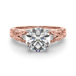 Round Nature Inspired Lab Grown Diamond Engagement Ring - VS1 D/E/F | 14K & 18K Gold | 14K Rose Gold | Round Lab Diamond | Picasso Gold & Diamond Chicago