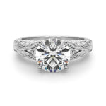 Round Nature Inspired Lab Grown Diamond Engagement Ring - VS1 D/E/F | 14K & 18K Gold | 14K Rose Gold | Round Lab Diamond | Picasso Gold & Diamond Chicago