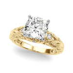Round Nature Inspired Lab Grown Diamond Engagement Ring - VS1 D/E/F | 14K & 18K Gold | 18K White Gold | Round Lab Diamond | Picasso Gold & Diamond Chicago