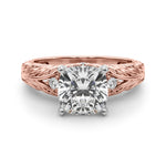 Round Nature Inspired Lab Grown Diamond Engagement Ring - VS1 D/E/F | 14K & 18K Gold | 18K Yellow Gold | Round Lab Diamond | Picasso Gold & Diamond Chicago