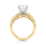 Round Nature Inspired Lab Grown Diamond Engagement Ring - VS1 D/E/F | 14K & 18K Gold | Lab Grown Diamond Engagement Ring | Picasso Gold & Diamond | Chicago