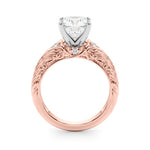Round Nature Inspired Lab Grown Diamond Engagement Ring - VS1 D/E/F | 14K & 18K Gold | Lab Grown Diamond Engagement Ring | Picasso Gold & Diamond | Chicago