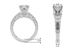 Round Nature Inspired Lab Grown Diamond Engagement Ring - VS1 D/E/F | 14K & 18K Gold | Lab Grown Diamond Engagement Ring | Picasso Gold & Diamond | Chicago