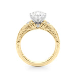 Round Nature Inspired Lab Grown Diamond Engagement Ring - VS1 D/E/F | 14K & 18K Gold | 18K White Gold | Round Lab Diamond | Picasso Gold & Diamond Chicago