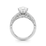 Round Nature Inspired Lab Grown Diamond Engagement Ring - VS1 D/E/F | 14K & 18K Gold | 18K Yellow Gold | Round Lab Diamond | Picasso Gold & Diamond Chicago