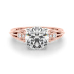 Round Nature Inspired Lab Grown Diamond Engagement Ring - VS1 D/E/F | 14K & 18K Gold | 14K Rose Gold | Round Lab Diamond | Picasso Gold & Diamond Chicago