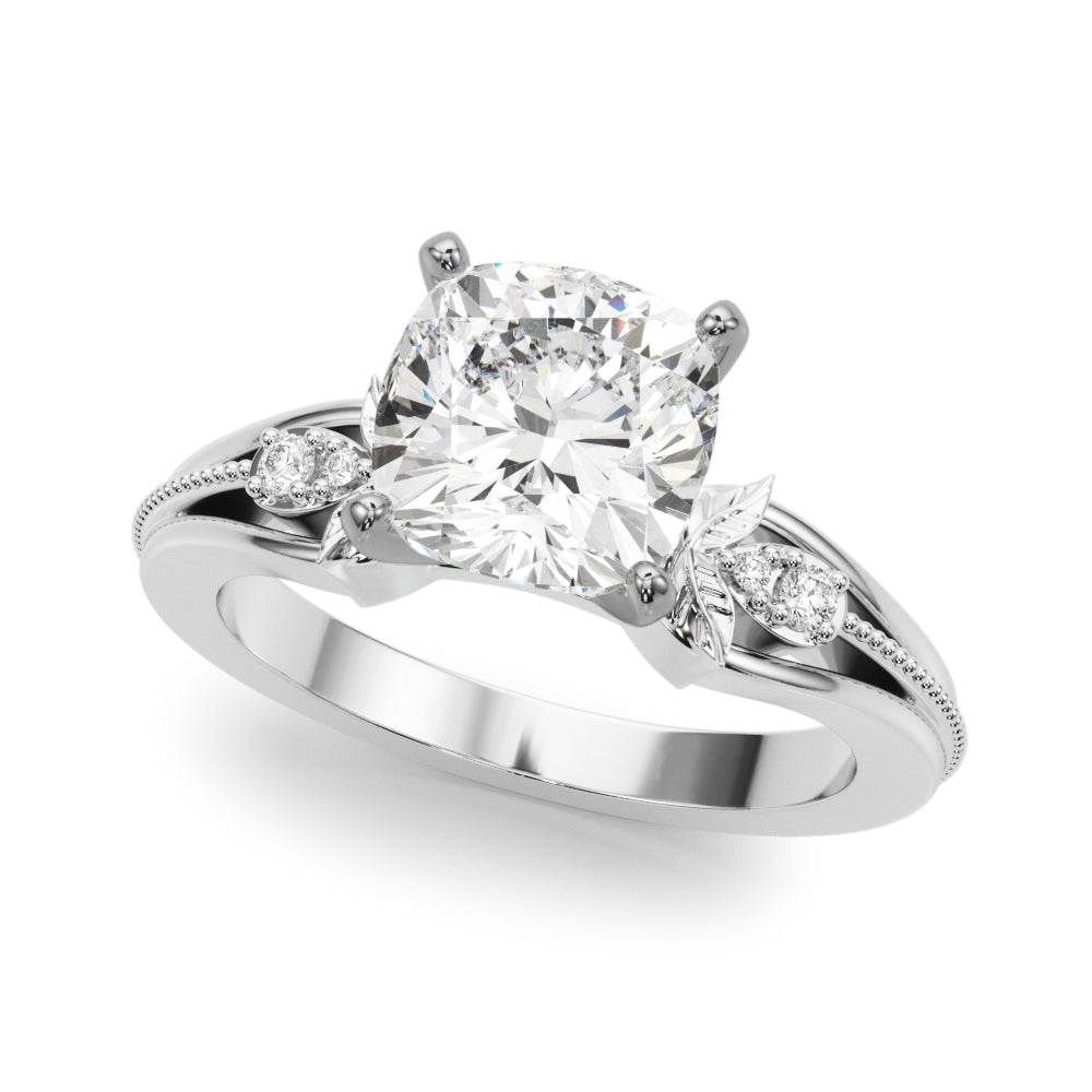 Round Nature Inspired Lab Grown Diamond Engagement Ring - VS1 D/E/F | 14K & 18K Gold | 18K Rose Gold | Round Lab Diamond | Picasso Gold & Diamond Chicago