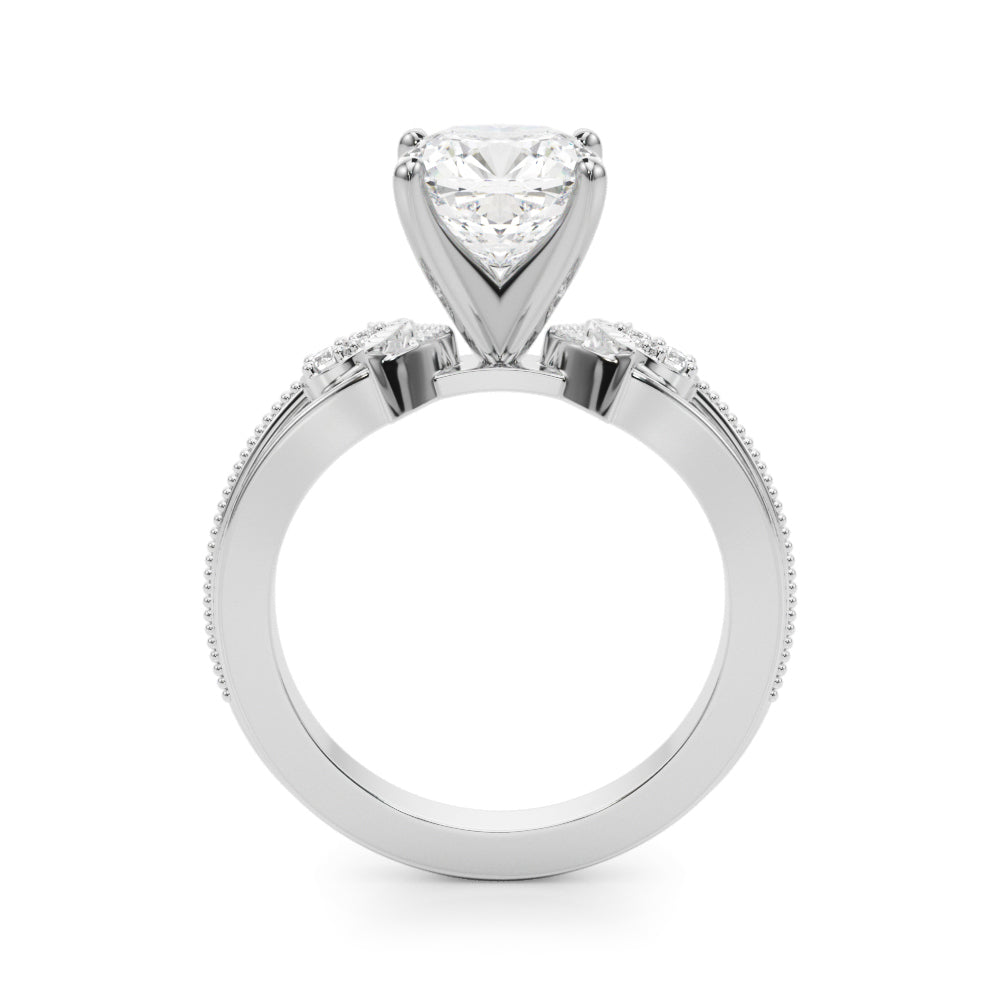 Round Nature Inspired Lab Grown Diamond Engagement Ring - VS1 D/E/F | 14K & 18K Gold | Lab Grown Diamond Engagement Ring | Picasso Gold & Diamond | Chicago