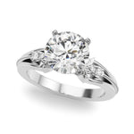 Round Nature Inspired Lab Grown Diamond Engagement Ring - VS1 D/E/F | 14K & 18K Gold | 14K White Gold | Round Lab Diamond | Picasso Gold & Diamond Chicago