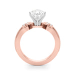 Round Nature Inspired Lab Grown Diamond Engagement Ring - VS1 D/E/F | 14K & 18K Gold | 18K Yellow Gold | Round Lab Diamond | Picasso Gold & Diamond Chicago