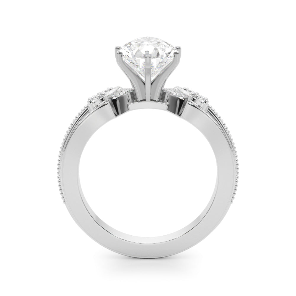 Round Nature Inspired Lab Grown Diamond Engagement Ring - VS1 D/E/F | 14K & 18K Gold | 18K Yellow Gold | Round Lab Diamond | Picasso Gold & Diamond Chicago