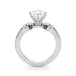 Round Nature Inspired Lab Grown Diamond Engagement Ring - VS1 D/E/F | 14K & 18K Gold | 18K Yellow Gold | Round Lab Diamond | Picasso Gold & Diamond Chicago