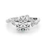 Round Nature Inspired Lab Grown Diamond Engagement Ring - VS1 D/E/F | 14K & 18K Gold | 14K Rose Gold | Round Lab Diamond | Picasso Gold & Diamond Chicago