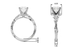 Round Nature Inspired Lab Grown Diamond Engagement Ring - VS1 D/E/F | 14K & 18K Gold | Lab Grown Diamond Engagement Ring | Picasso Gold & Diamond | Chicago