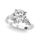 Round Nature Inspired Lab Grown Diamond Engagement Ring - VS1 D/E/F | 14K & 18K Gold | 14K White Gold | Round Lab Diamond | Picasso Gold & Diamond Chicago