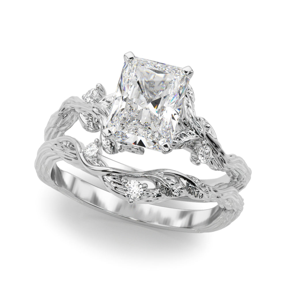 Round Nature Inspired Lab Grown Diamond Engagement Ring - VS1 D/E/F | 14K & 18K Gold | 14K Rose Gold | Round Lab Diamond | Picasso Gold & Diamond Chicago