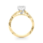 Round Nature Inspired Lab Grown Diamond Engagement Ring - VS1 D/E/F | 14K & 18K Gold | 18K White Gold | Round Lab Diamond | Picasso Gold & Diamond Chicago