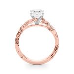 Round Nature Inspired Lab Grown Diamond Engagement Ring - VS1 D/E/F | 14K & 18K Gold | 18K Yellow Gold | Round Lab Diamond | Picasso Gold & Diamond Chicago