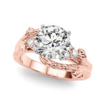 Round Bypass Lab Grown Diamond Engagement Ring - VS1 D/E/F | 14K & 18K Gold | 14K Yellow Gold | Round Lab Diamond | Picasso Gold & Diamond Chicago
