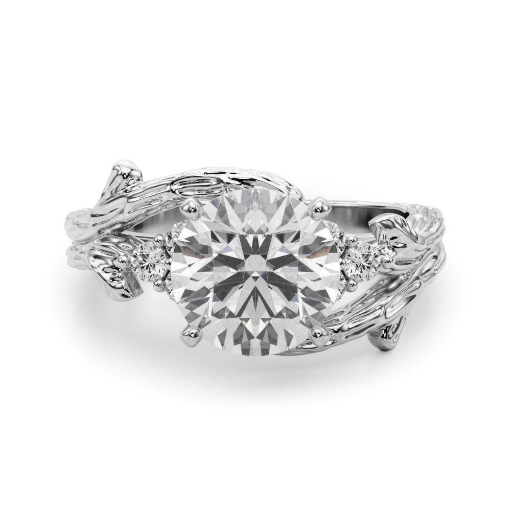 Round Bypass Lab Grown Diamond Engagement Ring - VS1 D/E/F | 14K & 18K Gold | 14K Rose Gold | Round Lab Diamond | Picasso Gold & Diamond Chicago