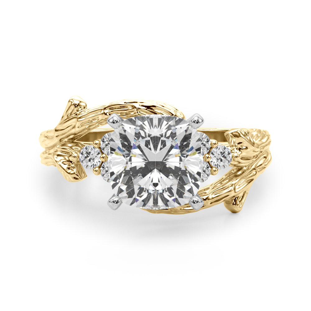 Round Bypass Lab Grown Diamond Engagement Ring - VS1 D/E/F | 14K & 18K Gold | 18K White Gold | Round Lab Diamond | Picasso Gold & Diamond Chicago