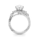 Round Bypass Lab Grown Diamond Engagement Ring - VS1 D/E/F | 14K & 18K Gold | 18K Yellow Gold | Round Lab Diamond | Picasso Gold & Diamond Chicago
