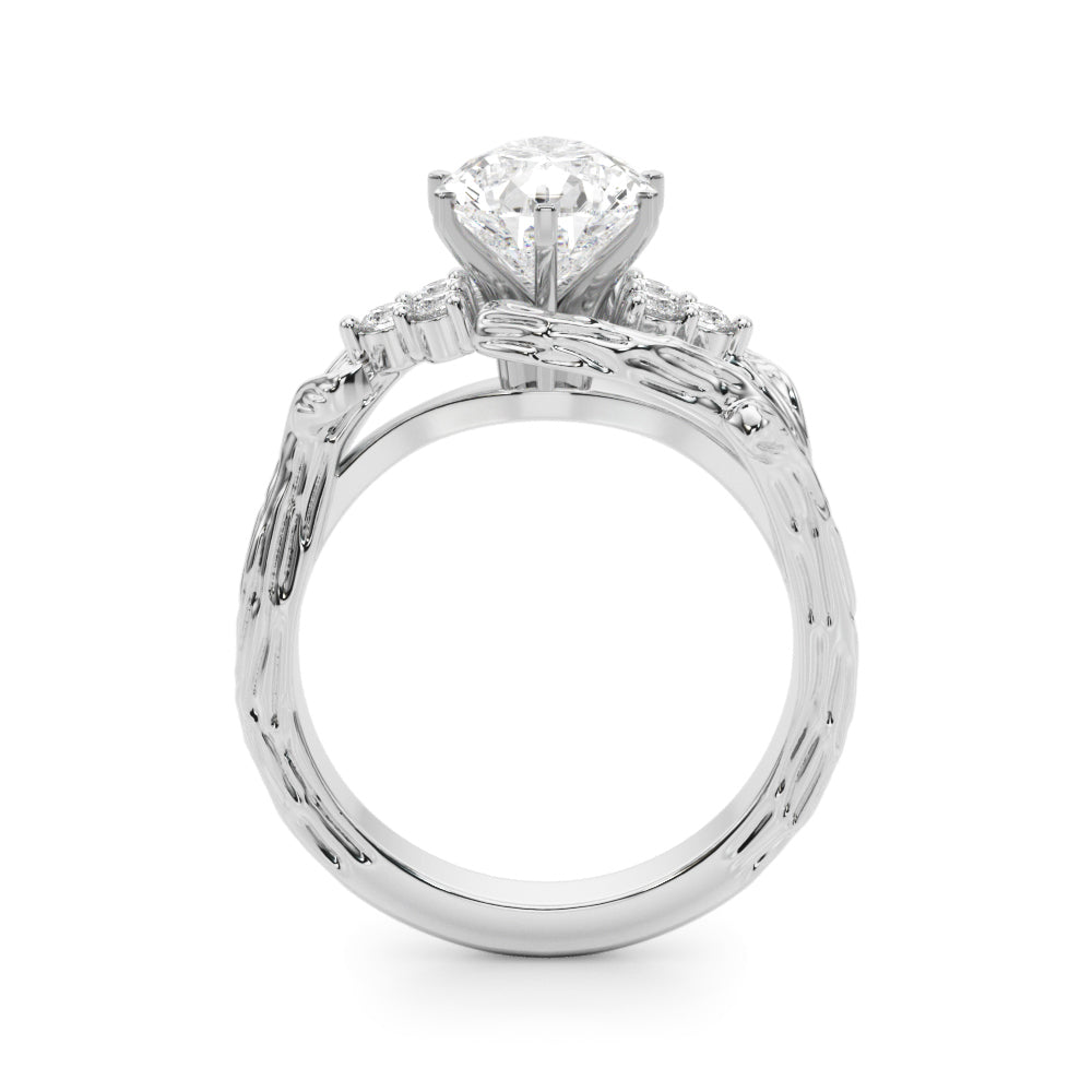 Round Bypass Lab Grown Diamond Engagement Ring - VS1 D/E/F | 14K & 18K Gold | 18K Yellow Gold | Round Lab Diamond | Picasso Gold & Diamond Chicago
