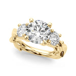 Round Twisted Shank Lab Grown Diamond Engagement Ring - VS1 D/E/F | 14K & 18K Gold | 14K White Gold | Round Lab Diamond | Picasso Gold & Diamond Chicago