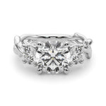 Round Twisted Shank Lab Grown Diamond Engagement Ring - VS1 D/E/F | 14K & 18K Gold | 14K Yellow Gold | Round Lab Diamond | Picasso Gold & Diamond Chicago