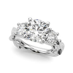 Round Twisted Shank Lab Grown Diamond Engagement Ring - VS1 D/E/F | 14K & 18K Gold | 14K White Gold | Round Lab Diamond | Picasso Gold & Diamond Chicago