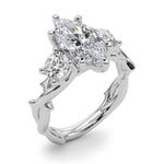 Round Twisted Shank Lab Grown Diamond Engagement Ring - VS1 D/E/F | 14K & 18K Gold | 18K Yellow Gold | Round Lab Diamond | Picasso Gold & Diamond Chicago