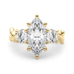 Round Twisted Shank Lab Grown Diamond Engagement Ring - VS1 D/E/F | 14K & 18K Gold | 18K Rose Gold | Round Lab Diamond | Picasso Gold & Diamond Chicago