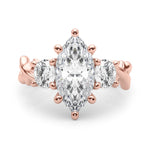 Round Twisted Shank Lab Grown Diamond Engagement Ring - VS1 D/E/F | 14K & 18K Gold | 18K Rose Gold | Round Lab Diamond | Picasso Gold & Diamond Chicago