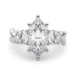 Round Twisted Shank Lab Grown Diamond Engagement Ring - VS1 D/E/F | 14K & 18K Gold | 18K Rose Gold | Round Lab Diamond | Picasso Gold & Diamond Chicago