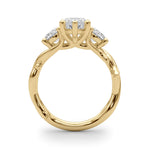 Round Twisted Shank Lab Grown Diamond Engagement Ring - VS1 D/E/F | 14K & 18K Gold | Platinum | Round Lab Diamond | Picasso Gold & Diamond Chicago