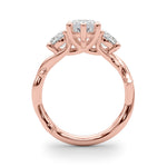 Round Twisted Shank Lab Grown Diamond Engagement Ring - VS1 D/E/F | 14K & 18K Gold | Platinum | Round Lab Diamond | Picasso Gold & Diamond Chicago